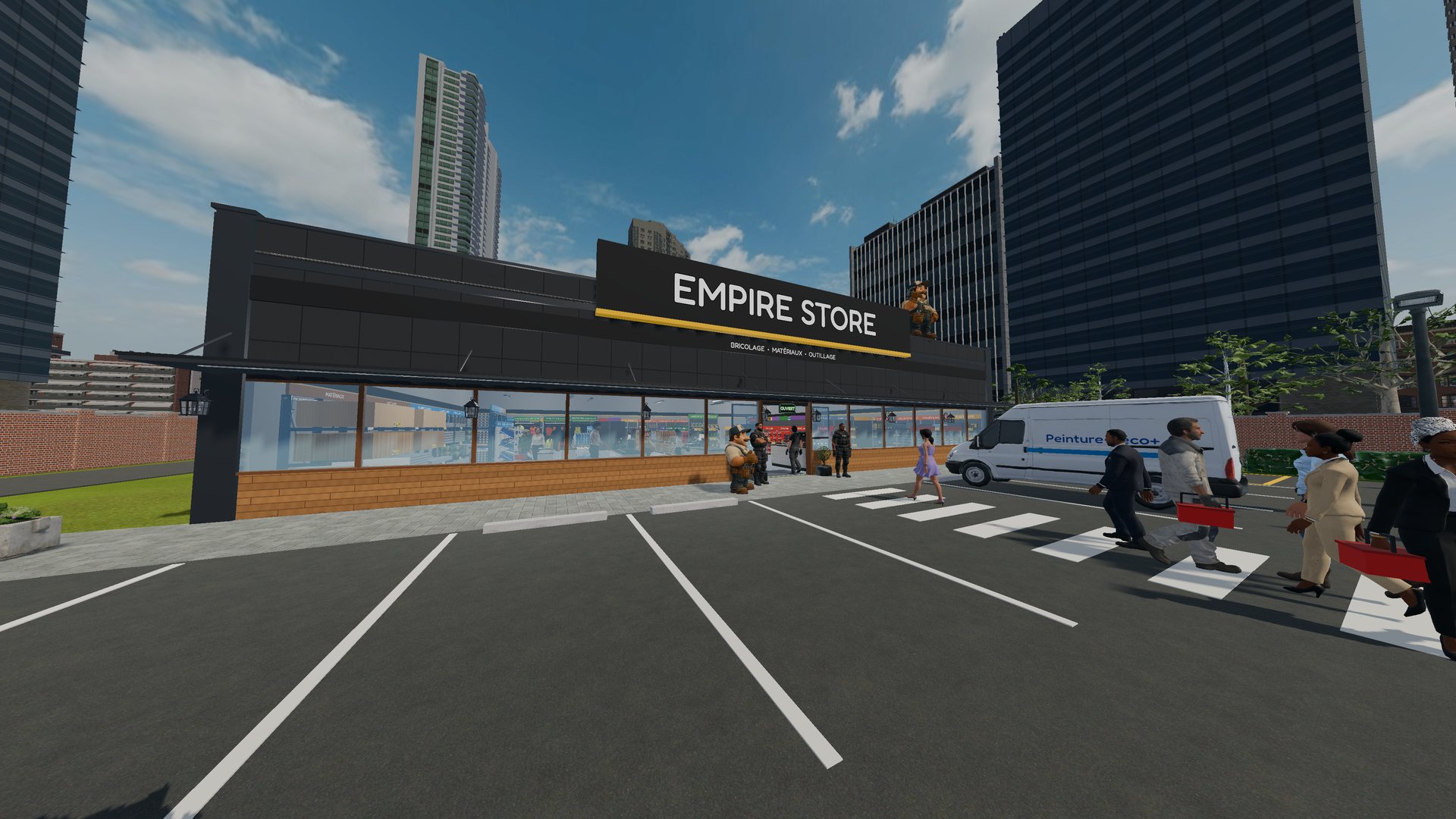 Les clients arrivent au magasin